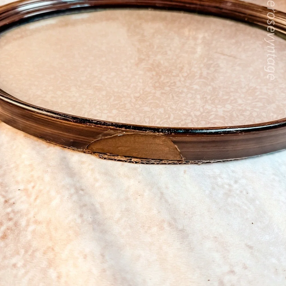 Antique Oval Wood‎ Serving Tray